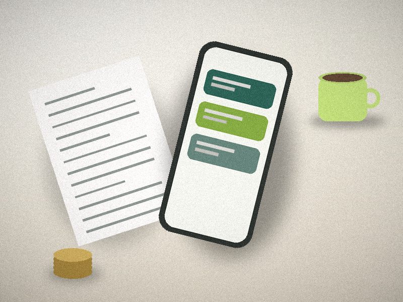 Smartphone affichant des notifications à côté d'un document et d'une tasse